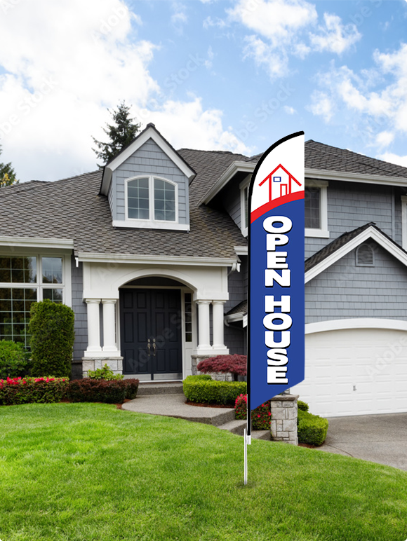 Feather flags at business location