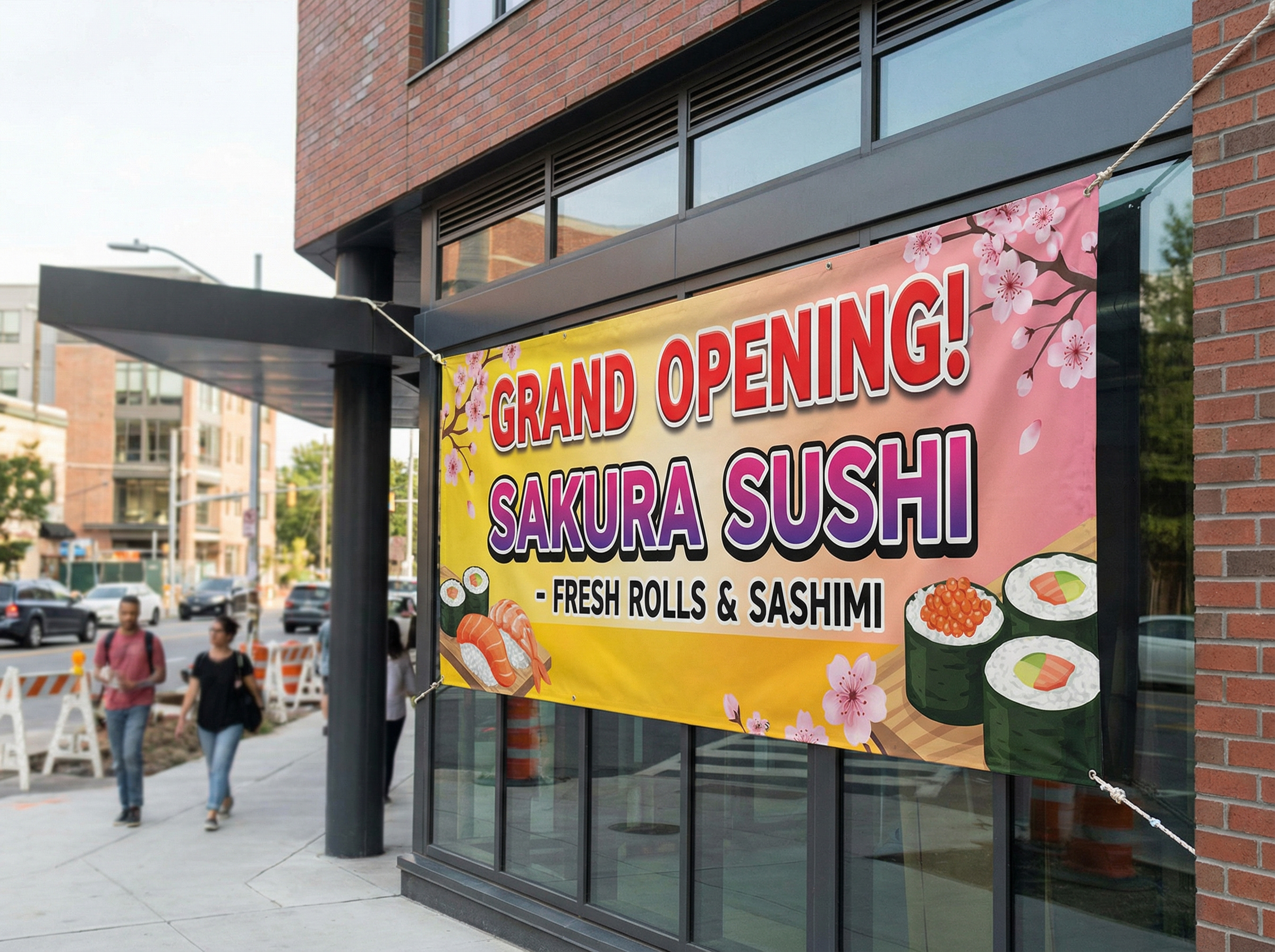 Vinyl banner options for restaurants and retail